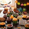 Topper na tort pikery na babeczki 12 sztuk dynia nietoperz dekoracje halloween