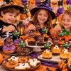Topper na tort pikery na babeczki 12 sztuk dynia nietoperz dekoracje halloween