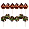 Topper na tort pikery na babeczki 12 sztuk dynia nietoperz dekoracje halloween