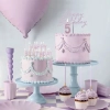 Topper ozdoby na tort napis Happy Birthday fioletowy dekoracje urodzinowe 1szt