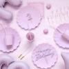 Topper ozdoby na tort napis Happy Birthday fioletowy dekoracje urodzinowe 1szt