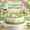 Topper ozdoby na tort napis Happy Birthday minecraft piksele dekoracje urodzinowe