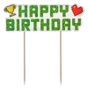 Topper ozdoby na tort napis Happy Birthday minecraft piksele dekoracje urodzinoweTopper ozdoby na tort napis Happy Birth