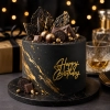 Topper na tort bok tortu Happy Birthday złoty lustrzany ozdoby dekoracje urodzinowe