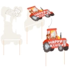 Topper na tort traktor farma napis Happy Birthday dekoracje urodzinowe