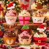Papilotki do muffinek topper piker na babeczki 24 sztuki osłonki świąteczne Boże Narodzenie
