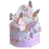 Topper piker dekoracja na tort motyle fioletowe roczek urodziny baby shower 10 szt