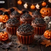 Posypka waflowa czarna 10g wiórki dekoracje urodzinowe ozdoby na tort halloween