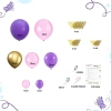 Balony girlanda balonowa zestaw dekoracja urodzinowa fioletowy róż motylki