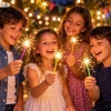 Zimne ognie 10sztuk sparkles kolorowe neonowe dekoracje urodzinowe sylwester party