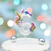 Świeczka urodziny dekoracja na tort jednorożec unicorn cyfra 6