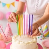 Świeczki urodzinowe ozdoby na tort dekoracje kolorowa świeczka 8 sztuk