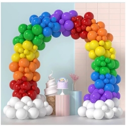 Balony kolorowe girlnda balonowa dekoracja zestaw xl balon 138 szt