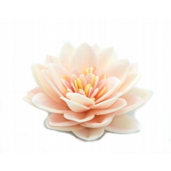 Kwiat lotosu waflowy kolor ecru do dekoracji tortu 1 szt