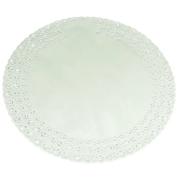 Serwetka porcelanowa okrągła biała podkładka pod ciasto tort 20 cm 10 szt