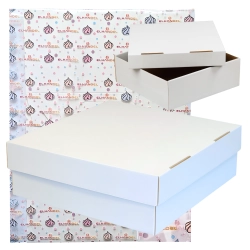 Pudełko na ciasto pączki donut karton na tort opakowanie chrzest wesele biały 30x30x10