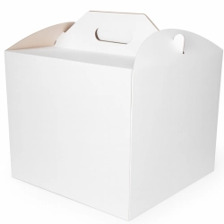 Pudełko na ciasto opakowanie karton na tort chrzest wesele biały 35x35x15 zestaw 5 sztuk