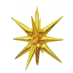 Balon foliowy urodziny dekoracja złota gwiazda gwiazdka 3D