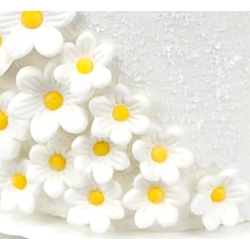 Prymulki cukrowe biały do dekoracji tortu 10 szt