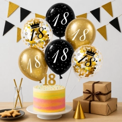 alony na 18 urodziny dekoracje urodzinowe ozdoby balon lateksowy 6 sztuk