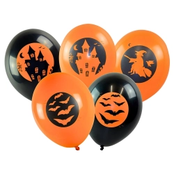 Balony lateksowe 5 sztuk nietoperz zamek wiedźma dekoracje halloween