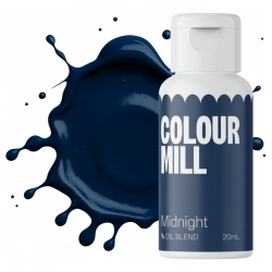 Barwnik olejowy do mas tłustych kremu czekolady granatowy midnight colour mill 20ml
