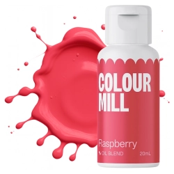 Barwnik olejowy do mas tłustych kremu czekolady różowy raspberry colour mill 20ml