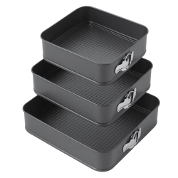 Blacha do pieczenia tortownica kwadratowa zestaw blach 3 sztuki