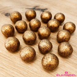 Posypka na tort chrupki zbożowe kule w czekoladzie 17 sztuk złoty dekoracje urodzinowe