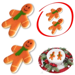 Figurka świąteczna na tort pan ciastek dekoracje cukrowe święta pierniki 2szt