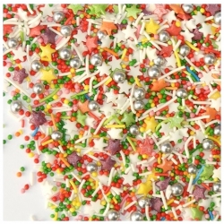 POSYPKA CUKROWA dekoracje na tort OZDOBY NA BABECZKI URODZINY mix kolor 35g