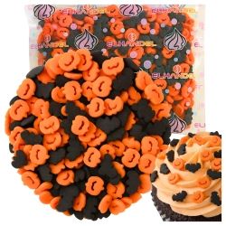 Posypka na tort dynia nietoperz halloween dekoracje cukrowe na babeczki 50g