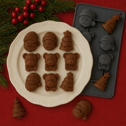 Forma do czekoladek kształt Mikołaj choinka miś święta Boże Narodzenie