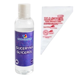 Gliceryna spożywcza 150 ml butelka +rękaw cukierniczy