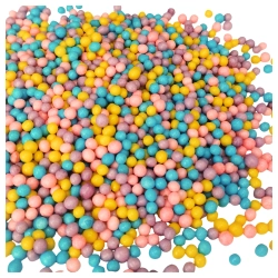 Posypka ozdoby na tort chrupki ryżowe perełki dekoracje urodzinowe mix 50g