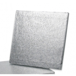 Podkład kwadratowy pod tort srebrny 50 cm