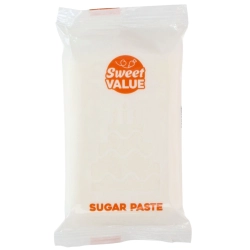 Masa cukrowa 200g Sweet VALUE lukier plastyczny biały do dekoracji tortu ciast
