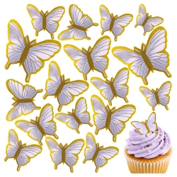 Topper na tort 20 sztuk motylki na roczek baby shower dekoracje urodzinowe