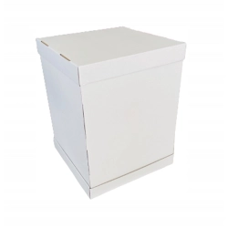 Pudełko na ciasto chrzest wesele komunia karton na tort opakowanie 34x34x45cm wysoki