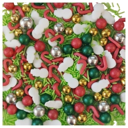 Posypka cukrowa na tort laski Mikołaja bałwanki perełki mix święta Boże Narodzenie 40g