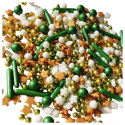 Posypka cukrowa na tort gwiazdki makaroniki perełki mix święta Boże Narodzenie 40g