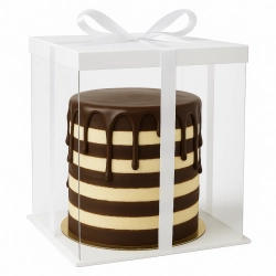 Opakowanie pudełko karton na tort z wstążką ciasto chrzest wesele 30x30x30cm 1szt