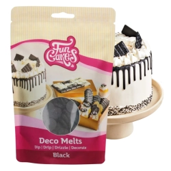 Pastylki czekoladowe polewa na tort drip czarny deco melts do rozpuszczania 250g