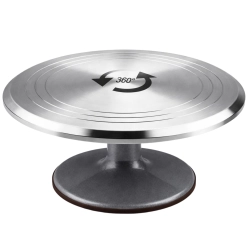 Patera obrotowa dekorator do tortu ciasta aluminiowa 36 cm dekoracje urodzinowe stabilna ciężka