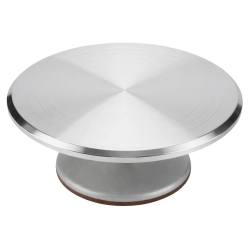 Patera obrotowa dekorator do tortu ciasta aluminiowa 36 cm dekoracje urodzinowe stabilna ciężka