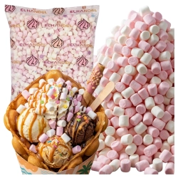 Posypka cukrowa pianki Marshmallows 15g biało różowe dekoracje do lodów gofry czekolady