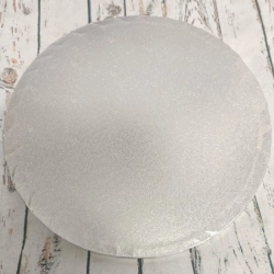 Podkład pod tort 30 cm gruby srebrny podkładka pod tort trwały sztywny