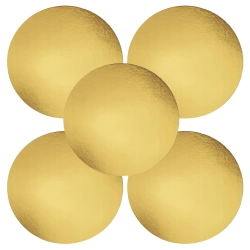 Podkład pod tort 32cm okrągły złoty podkładka pod tort ciasto deser 5 sztuk