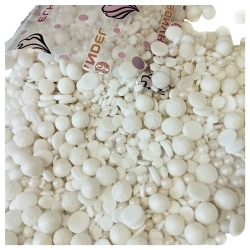 Posypka cukrowa na tort białe perłowe perełki maczki konfetti mimoza śnieżynki pałeczki święta Boże Narodzenie 1kg