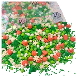 Posypka cukrowa na tort choinka płatki śniegu mix święta Boże Narodzenie 1kg